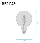 Lampara Globo Macroled Vintage Filam. Led 5W Ambar E27 2200K