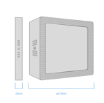 Panel Plafón Led Cuadrado Blanco 18w Neutro 4500K Macroled