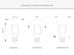 Bulbo Led Magnolia 80w Luz Fria 6500k E40 Ideal para Galpón