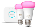 Kit Philips Hue 2 Lamparas 11W E27 Multicolor + 1 Bridge