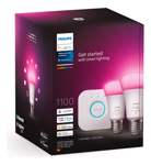 Kit Philips Hue 2 Lamparas 11W E27 Multicolor + 1 Bridge
