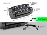 Cabezal Mini De Araña Gadnic LH40RGB de Luz LED