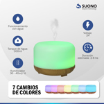 Humidificador Difusor Bamboo Ultrasonico 300ml