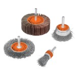 Set Juego Kit Cepillos Acero Para Taladro Truper 4 Pz 11577