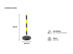 Poste Demarcatorio Gadnic Columna Vial 85cm