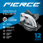 Sierra Circular Fierce Fsc1201p Negra 1200w 5000rpm 220v