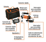 Compresor De Aire 12v Portátil Para Auto Truper 19999
