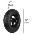 Carretilla Neumatica Chapa 350kg 65lts Pretul 20628 Bastidor