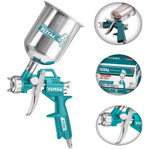 Pistola Para Pintar Total Tacho Metálico Gravedad 400 Cc