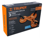 Ventosa De Aluminio Para Vidrio 3 Copas De Succión Truper