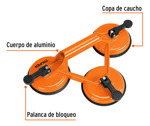 Ventosa De Aluminio Para Vidrio 3 Copas De Succión Truper