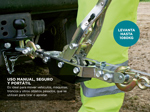 Aparejo Manual Gadnic Hasta 1080kg Con Soga de Acero y Doble Gancho