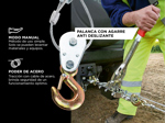 Aparejo Manual Gadnic Hasta 1080kg Con Soga de Acero y Doble Gancho