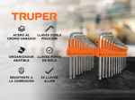 Juego Llaves Allen 25 Pzs Milimetricas Pulgada Truper 15572