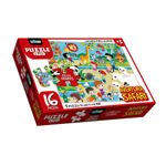 PUZZLE DE PISO ANIMALES SAFARI GIGANTE DOBLE PARA COLOREAR
