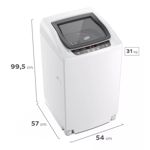 Lavarropas Carga Superior Gafa Fuzzy Fit 7kg Blanco