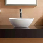 Bacha Apoyo Ovalada Porcelana Piazza A082 Esmaltada Blanco