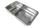 Pileta Bacha Cocina Doble Acero Inox 63 x 37 x 14 DH63