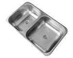 Pileta Bacha Cocina Doble Acero Inox 63 x 37 x 14 DH63