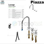 Griferia Baño Piazza Lounge Lavatorio Mesada Cromo 22601