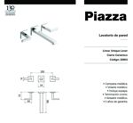Grifería Canilla Lavatorio De Baño Pared Bacha Piazza 22903