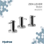 Grifería Bidet Baño Hydros Zen Lever 405111 Cierre Cerámico