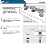 Grifería Bidet Baño Hydros Zen Lever 405111 Cierre Cerámico