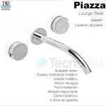 Grifería Lavatorio Piazza Lounge Steel 22603st C. Cerámico