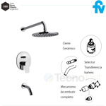 Griferia Fv Coty Monocomando Ducha Y Bañera Cromo 0106/d9 Cr