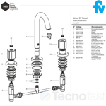 Griferia De Baño Fv Lavatorio Mesada Radal 207/c7 Cromado