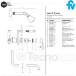 Griferia Monocomando Ducha Bañera Fv Arizona 0106/b1 Baño