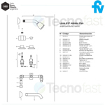 Grifería Ducha Fv Arizona Plus Embutir Transferencia 103/b1p