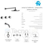 Griferia Ducha Fv 0103/17-cr California Bañera Transferencia