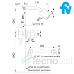 Griferia Ducha Fv Arizona 109/b1p Embutir Sin Transferencia