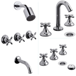 Juego Kit Griferia Baño Fv Newport 0900.03/b2p Cr Completo