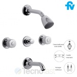 Combo Baño Grifería Fv Arizona Kit Ducha Lavatorio Bidet