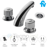 Combo Baño Grifería Fv Arizona Kit Ducha Lavatorio Bidet