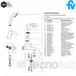 Griferia Ducha Fv 0310/b1 Arizona Monocomando Exterior