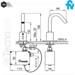 Griferia Fv Tronic Automatico Electronico 0363.04p