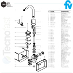 Griferia Fv Tronic Automatico Electronico 0363.04p