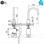 Grifería Fv Tronic Lavatorio Electrónico con Pilas 0363.05p