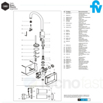 Grifería Fv Tronic Lavatorio Electrónico con Pilas 0363.05p