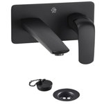 Griferia Fv Epuyén Lavatorio Pared Monocomando negro 0206/L2