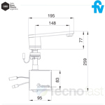 Griferia Fv Tronic Electronico Sensor Y Luz Led 0363c.03t