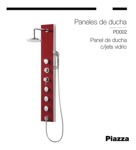 Panel Ducha Piazza Pd002 Escocesa Jets Direccionables Vidrio