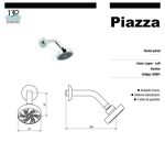 Flor de Ducha Redonda Logos Loft Piazza Con Brazo D2001