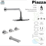 Griferia Ducha Bañera Piazza Icon 21306 Cierre Cerámico