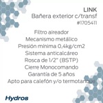 Griferia Bañera Exterior Con Duchador Hydros Link 1705411