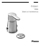 Griferia Bidet Transferencia Piazza Emblem 10004 Monocomando