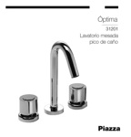 Griferia Lavatorio Piazza Optima 31201 Mesada Pico De Caño